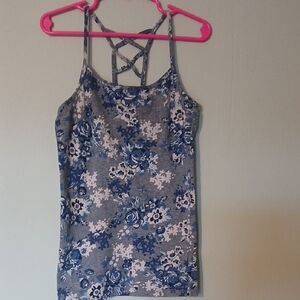 Aeropostale Blue Floral Camisole
